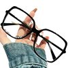 Large Frame, Big Face, Slimming Look Black Frame Glasses for Women, Early Eight High-Looking, No Makeup Artifact, Can Be Equipped with Prescription Lens Glasses Frames