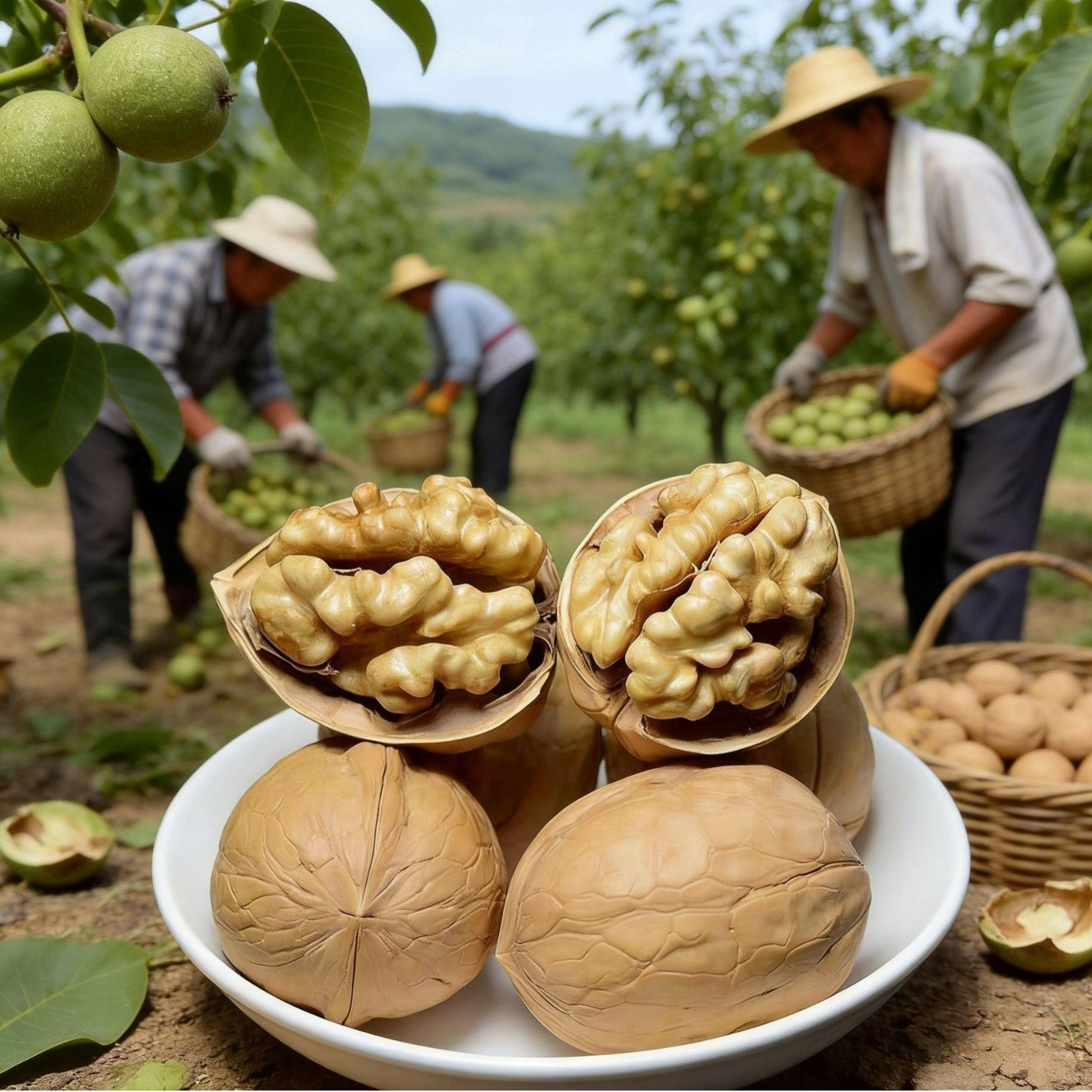 Manufacturer Wholesale 185 Paper-Skinned Walnuts New Crop Dried Fruit Wholesale Xinjiang Aksu Thin-Skinned Walnuts Nut Food