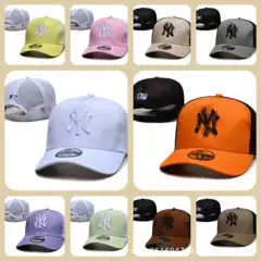 2024 mesh breathable baseball cap summer outdoor sports curved brim hat NY adjustable sunshade duck tongue hat