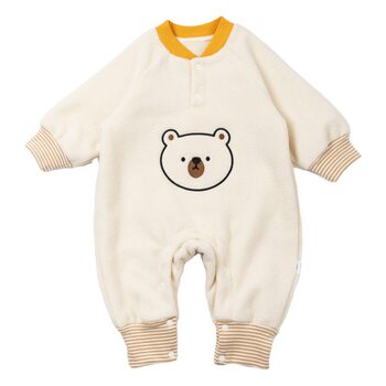 Baby's jumpsuit Spring and Autumn Fleece Baby Bear Climbing Suit Class A Newborn Warm Outgoing Suit
