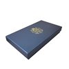 Dark Blue Clamshell Packaging Box, Custom Wallet Box, Premium Suede Paper Clamshell Box with Gold Stamping, Wallet and Scarf Box
