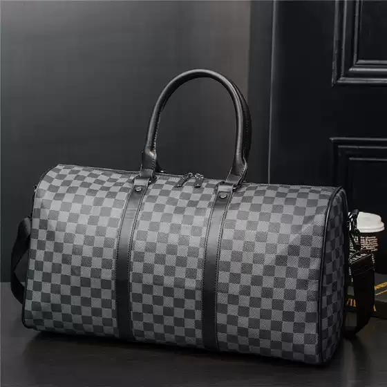 Large Capacity Plaid Travel Bag Retro Casual Backpack Handbag Shoulder Bag Crossbody Bag Travel Bag Fitness Bag