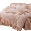 French Princess Style Carved Milk Velvet Four-Piece Bed Cover Winter Thickeneded Baby Velvet Coral Velvet Quilt Cover Bed Skirt a