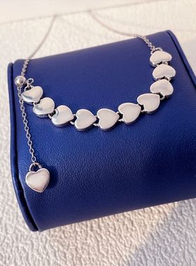 甲状腺术后遮挡项链女小众设计感级心形遮疤痕爱心窜窜项链