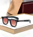 Blue-gray frame with gradient red lenses