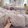 Class A water-washed cotton four-piece set student dormitory three-piece set cotton full bedding sheets quilt cover wholesale 4
