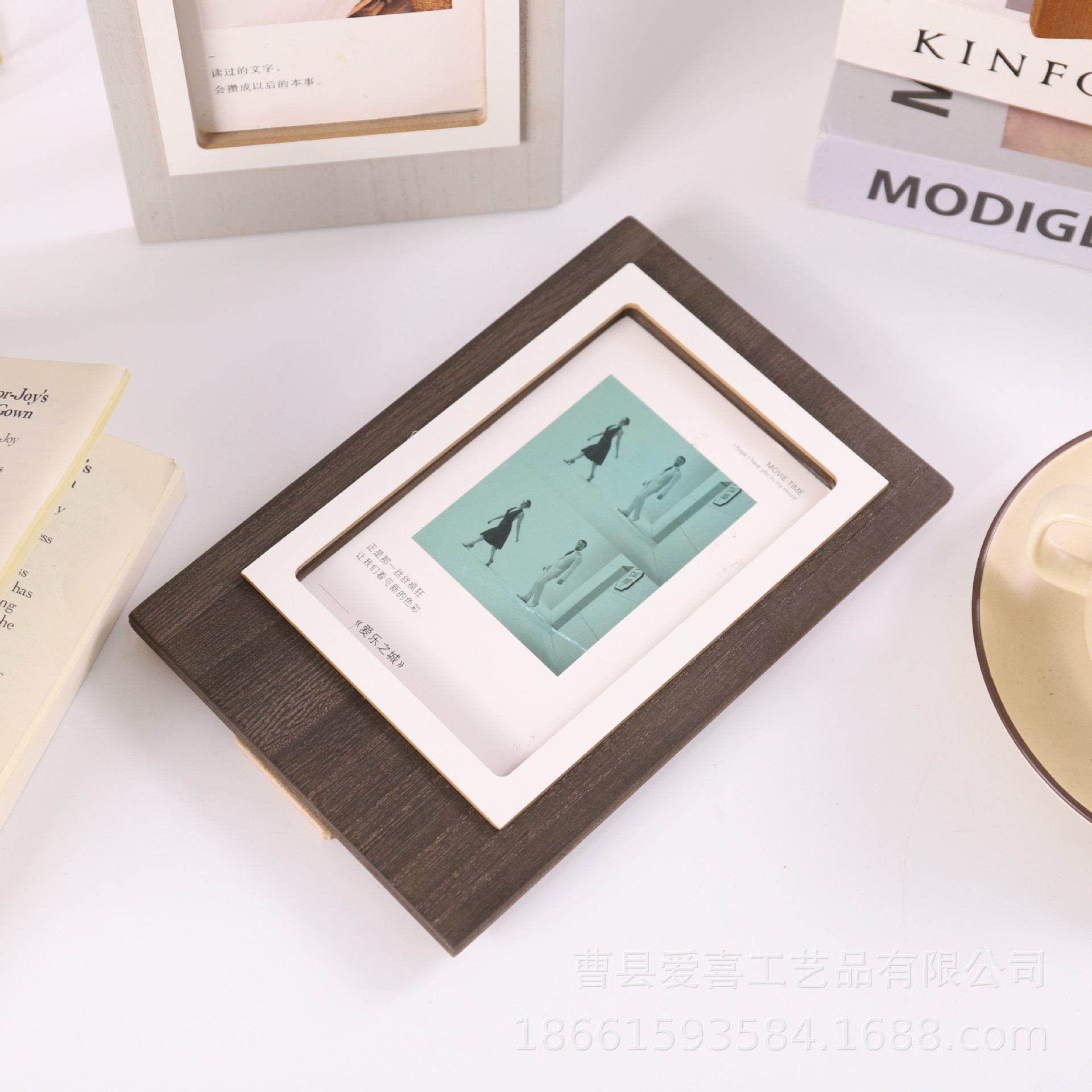 Simple creative square wooden square photo frame decoration wedding photo studio children's photography decoration decoration photo frame