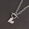 Amazon Stainless Steel Trendy Simple Heart Ot Clasp Pendant Necklace Collarbone Women's Chain in Stock Wholesale