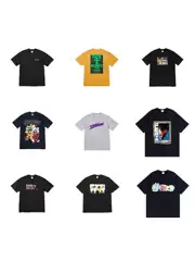 American-Style Trendy Brand T-Shirt, Slim-Fit, Loose Short-Sleeve, 260g Heavyweight Pure Cotton, Printed Basic Style, Men's Outfit, Crew Neck