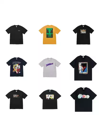 American-Style Trendy Brand T-Shirt, Slim-Fit, Loose Short-Sleeve, 260g Heavyweight Pure Cotton, Printed Basic Style, Men's Outfit, Crew Neck