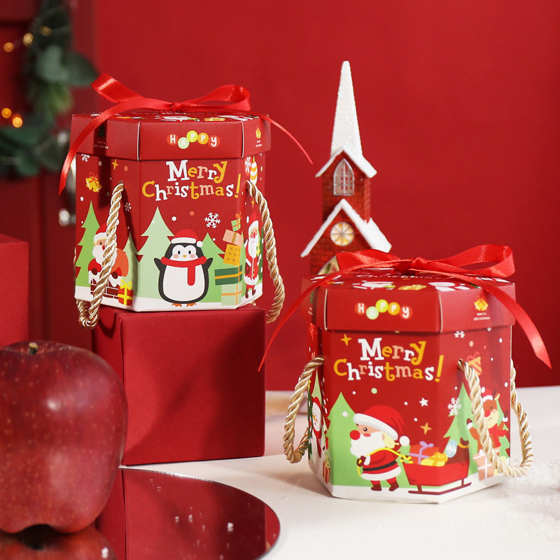 Christmas Eve Apple box Christmas Apple gift box small gift paper packaging box Christmas Apple box wholesale