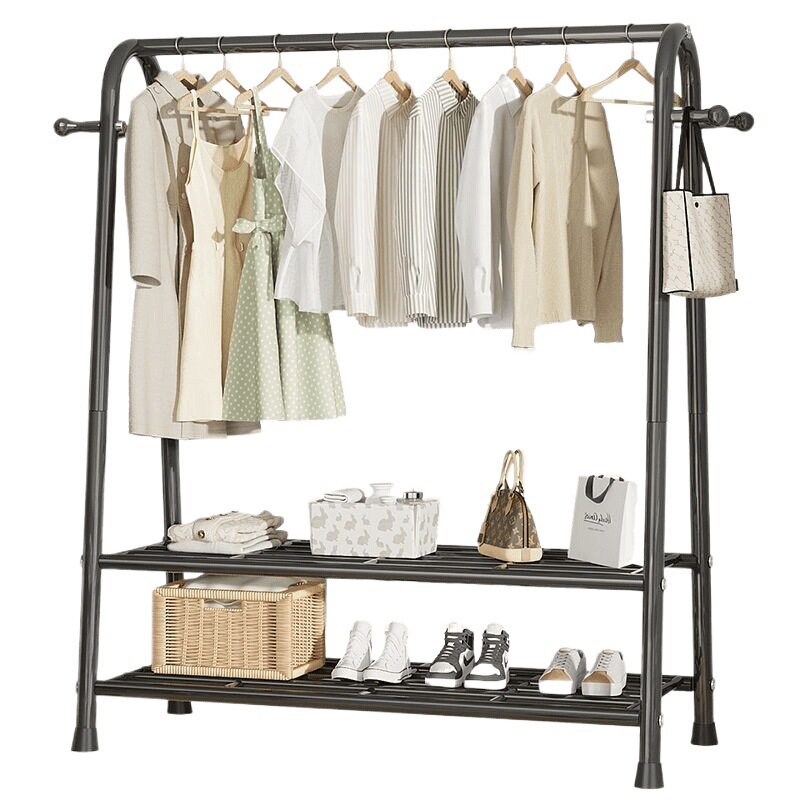 Clothes Drying Rack Floor-Standing Bedroom Clothes Rack Balcony Clothes Drying Rack Household Simple Clothes Drying Rod Dormitory Clothes Drying Dormitory