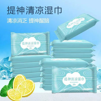 Refreshing cool wipes cold Cooling sweat wiping face oil removing cleansing wipes portable 10 pumping for military training for students
