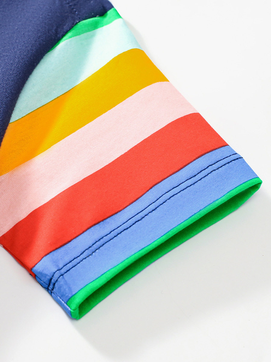 Girls' Short-sleeve Dress, Summer Cotton Kids' Dress, Cute Cartoon Kids' Skirt