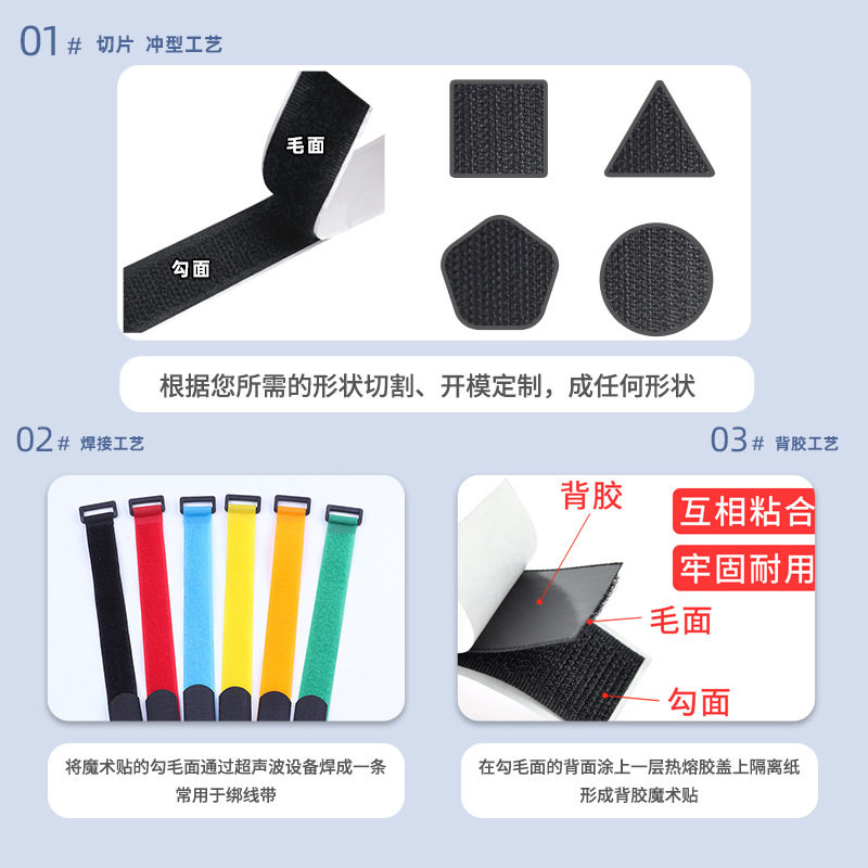 Factory Wholesale Fire Supplies Accessories Hook-And-Loop Tape Waterproof Flame Retardant Nylon Velcro in Stock