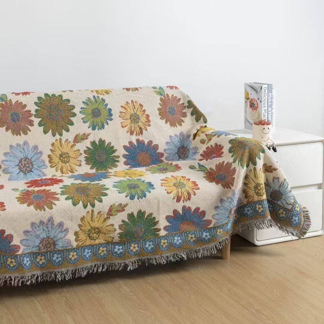 [Good Stuff] Sofa Towel, Sofa Cushion, Double-Sided Thread Blanket Cover, Four-Season Thickeneded Km Pad Cloth Type