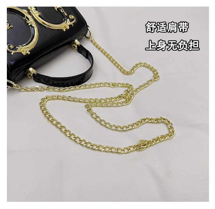 Cross-Border Patent Leather Hand-Held Fashion Women's Bag Chain Crossbody Bag Hand-Held Dinner Bag Fashion Catwalk Bag 4 O1CN01sXF28b2G0X5Fbw6Ev !!2220381628953 0 cib