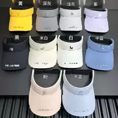 Lulu Trendy Brand Lettered Visor Cap for Casual Outings, Breathable Sun Protection, Adjustable Brimless Baseball Hat