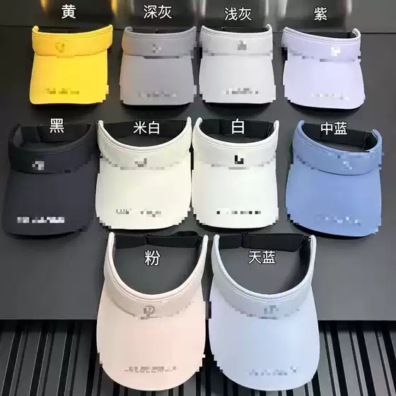 Lulu Trendy Brand Lettered Visor Cap for Casual Outings, Breathable Sun Protection, Adjustable Brimless Baseball Hat