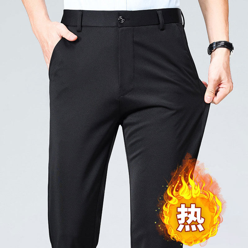 四季新款男士西裤时尚潮流长裤子外贸中年纯色男式直筒休闲裤批发