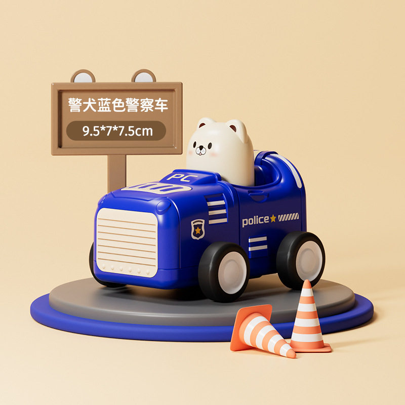 按压玩具车儿童工程车3-6岁动物惯性小飞机夜市摆摊澄海玩具批发