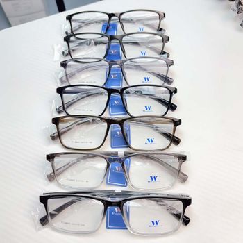 Fashion New Weishanu Ultra Light Tr90 Glasses Frame Black Progressive Color Rectangular Glasses Frame Glasses Wholesale