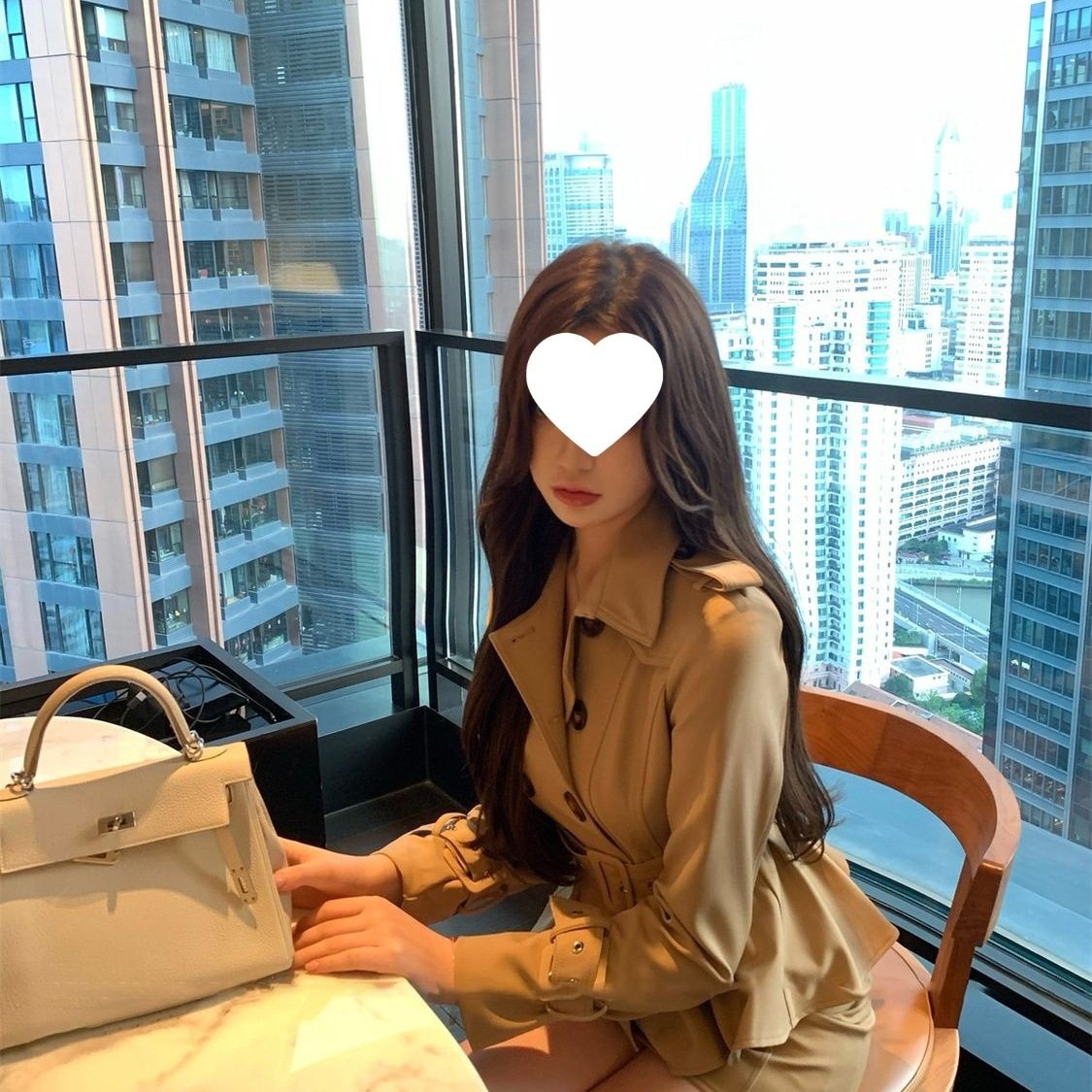 Misty Berlin Khaki Double-Breasted Jacket Women's Spring and Autum + Culottes Two-Piece Autum Waist-Cinching Skirt Suit