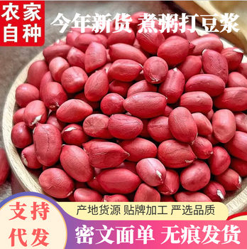 Seasonal Shelled Red Peanut New 2.50kg Pack Natural Drying Peanut New Four Red Peanut Kernels