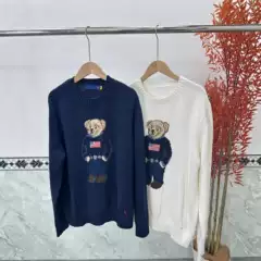 2025 New Autumn and Winter Round Neck Heavy-Duty Cartoon Bear Age-Reducing Versatile Sweater