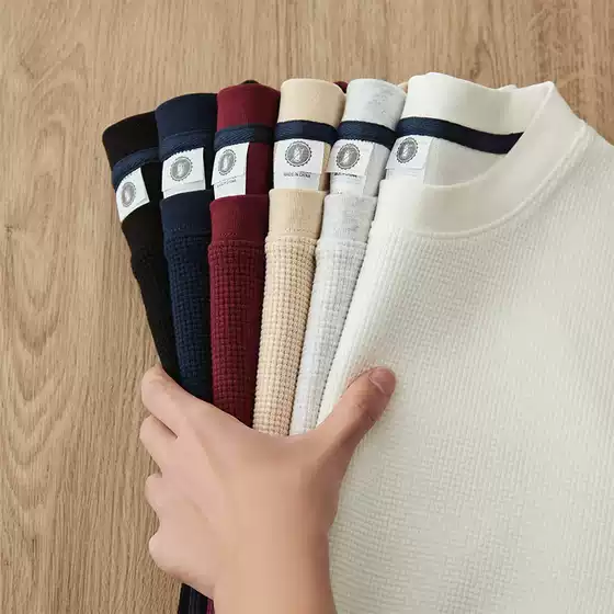 280g Waffle Short-sleeved T-shirt Men's Summer Casual Loose American Retro Heavy Knitted Shoulder Half-sleeved Shirt