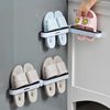 Bathroom Slipper Rack Without Punching, Bathroom Draining Wall-Mounted Toilet Storage Artifact, Shoe Rack for Shoe Care