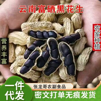 Yunnan Selenium-Rich Black Peanuts 250g Shelled Small Peanuts with Sweet Black Skin Healthy Stomach-Nourishing Snacks Black Peanuts