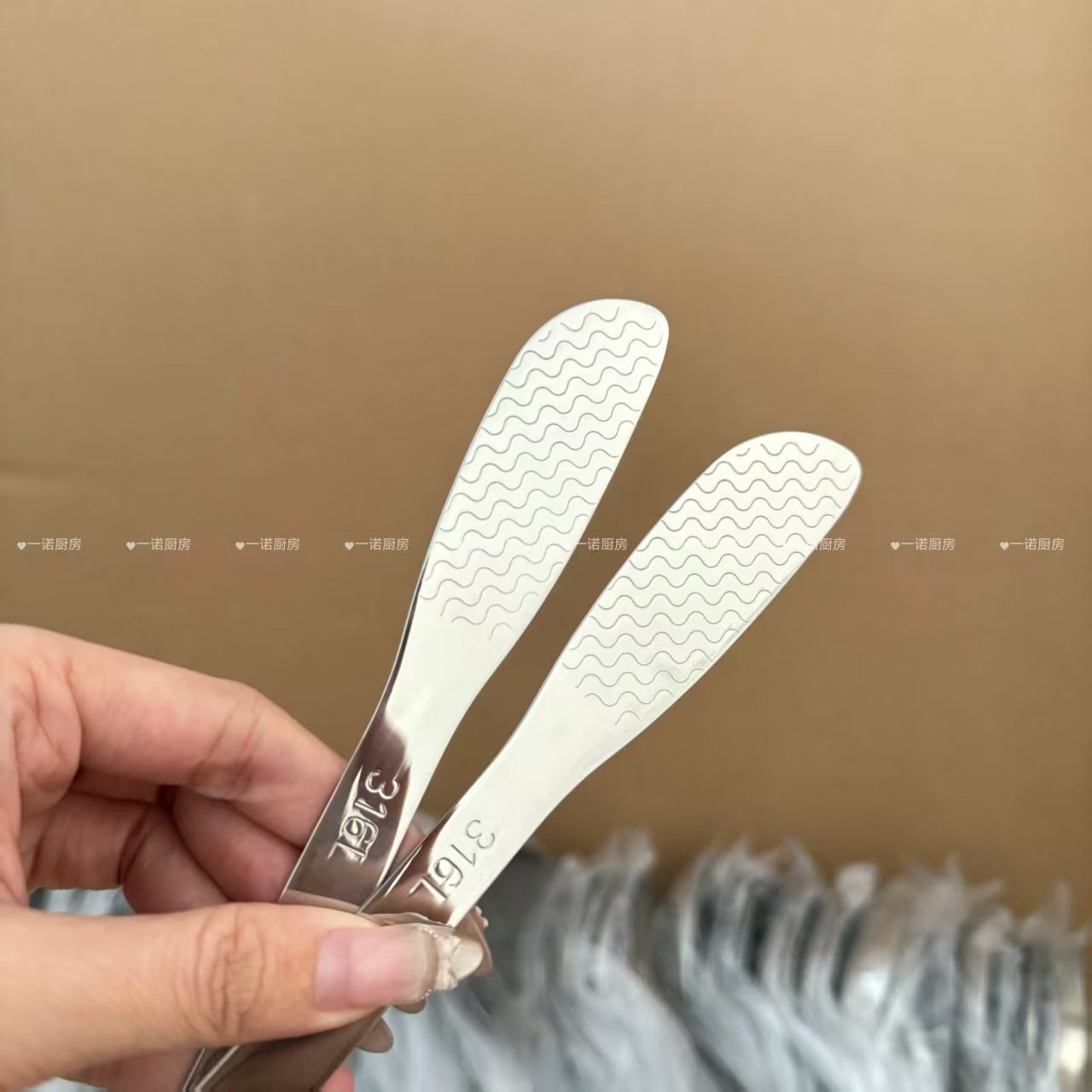 Yinuo Kitchen's New 316 Stainless Steel Filling Spoon for Making Dumplings, Wontons, Wontons and Dumplings, Filling Spoon for Buns