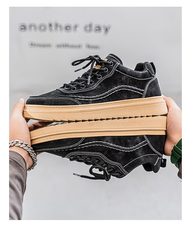 Men's Shoes 2025 Autumn New Men's Breathable Trbottomy Shoes Trbottomy Easiest for Match Thick-Soled Sports Shoes Casual Sneakers Leather Shoes 19 O1CN01sZ9Q1D1IneVORXeiA !!2215987860938 0 cib