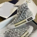Mesh high top white gray d