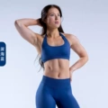 Deep sea blue-halter + shorts suit