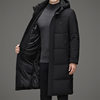 Long down Jacket for Men, Winter 2025 New Fashion, Warm Men's Hooded 90% White Duck down Long Thick Coat