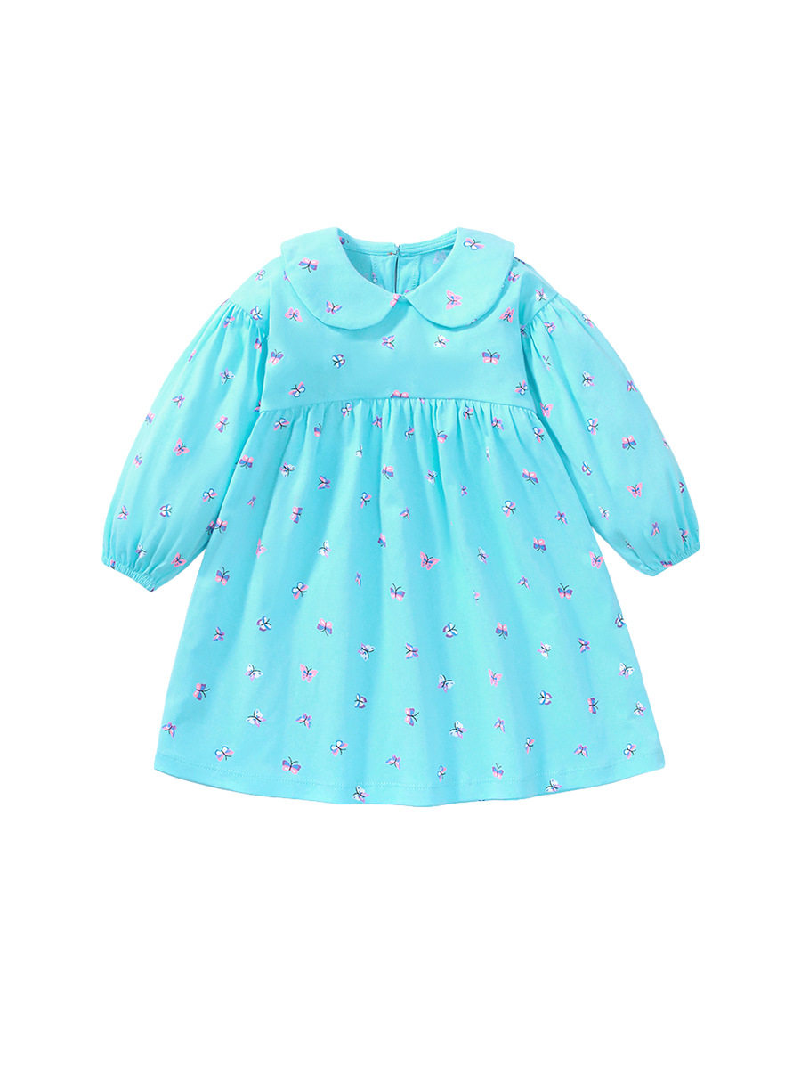 Girls' Autumn Long-sleeve Princess Dress, Homewear Cotton Kids' Dress