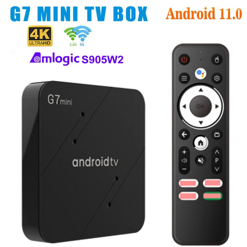 G7Mini S905W2 Tv Box Hd 4K Set-Top Box 5g Wifi Android 11.0 Tv Box Export