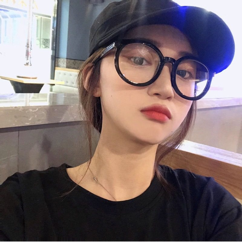 Little Red Book Retro Thick Black Frame Glasses Frame Women's Korean-style No Power Big Face Plain Face Men's Myopic Glasses Frame