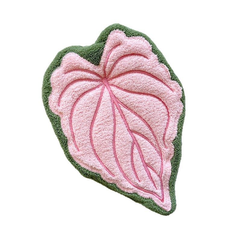 Cross-Border Supply New Product Coral Velvet Leaf Hand Towel Cute Rag Handkerchief Absorbent Thickened Gift Towel Handkerchief