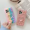 For Apple 14pro quicksand mirror Cat phone case Xiaomi Huawei vivo cartoon powder cat protective case
