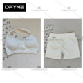 White-halter+shorts suit