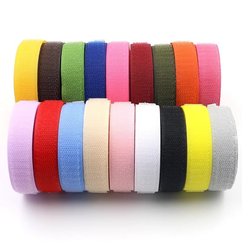 Colorful Velcro Non-Pilling Nylon Clothing Curtain Screen Accessories Velcro Adhesive Hook and Loop Fastener Tape
