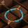 Бирюзовый браслет Longfeng Turquoise из натуральной бирюзы, посеребренный золотом 18 карат, Бирюзовый браслет с перьями прямого кроя, сделай сам mini 0