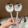 Stainless Steel Short-Handle Soup Spoon, Colander, Restaurant Serving Spoon, Household Rice Spoon, Noodle Spoon, Flour Spoon