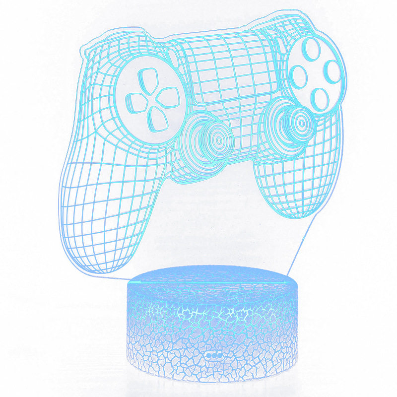 Cross-border hot sale among us game handle Series 3D night light led remote control colorful touch creative desk lamp