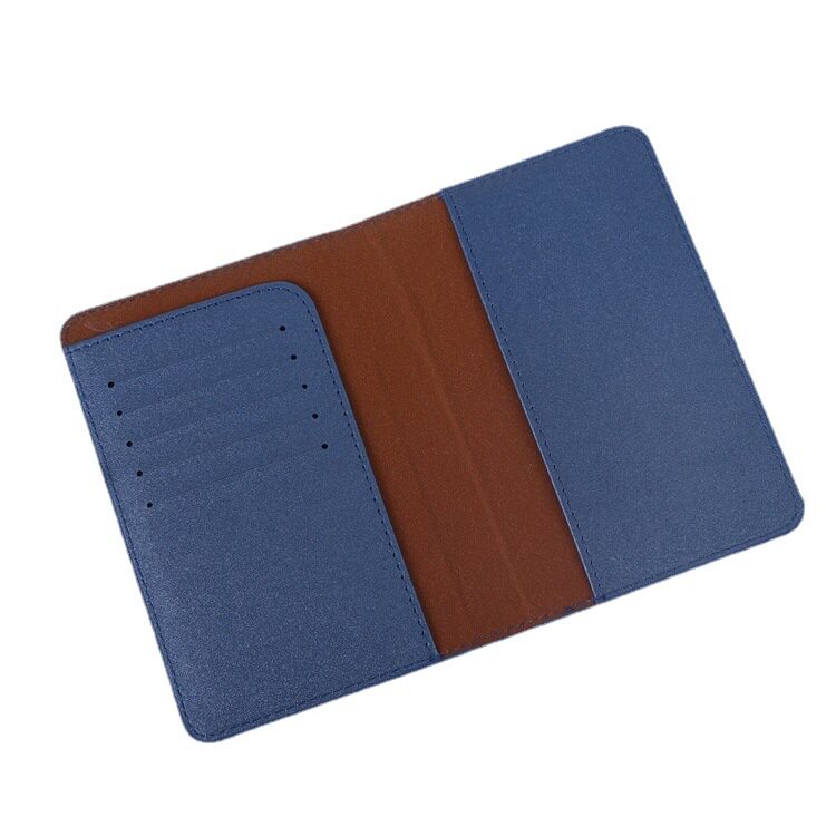 In-Stock Multi-Color Cross-Border Gold-Stamped Airplane Leather Passport Holder, Hand-Sewn Pu Passport Cover, Customizable with Logo Passport Case