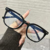 Classic Square and Round Frame Glasses 2025 New Cross-Border Glasses Frame Whitening Casual Flat Mirror Plain Rice Nail Glasses Frame