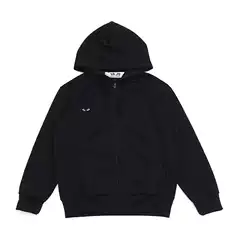 Cross-Border Japanese-Style Trendy Brand Play Couple Hooded Sweatshirt with Small Black Heart Embroidery, Autumn and Winter Long-Sleeve Fleece Sweatshirt
